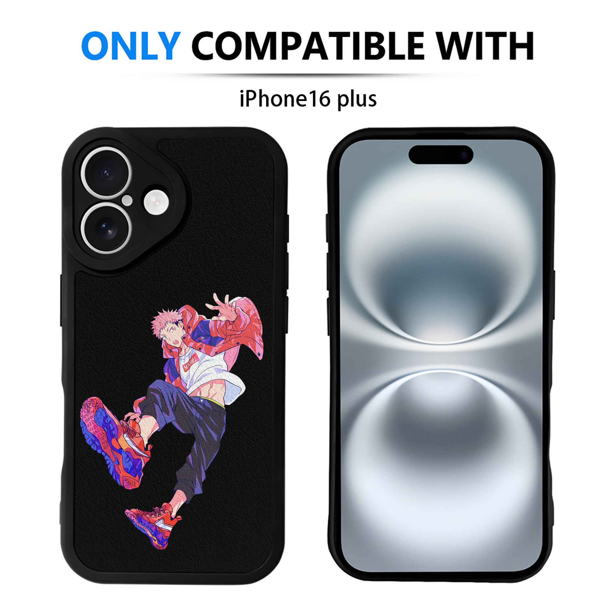 （画像用） 呪術廻戦 Jujutsu Kaisen 【iPhone 16シリーズ対応】シリコンスマホケース（レザー調） 材質：シリコン